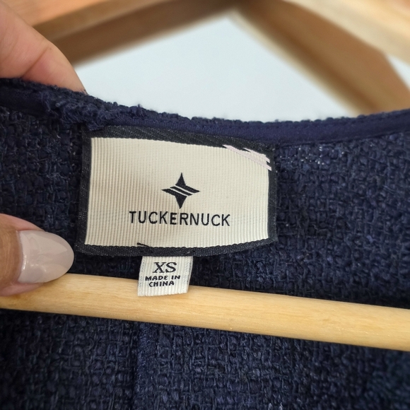 Tuckernuck Textured Myla Romper Navy Blue Sleeveless, Size XS - Picture 9 of 10